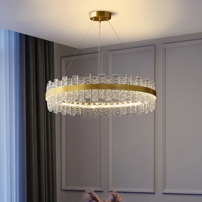 Modern Crystal Chandelier Home Living Room, Dining Room LED Lighting Gold Black Chandelier