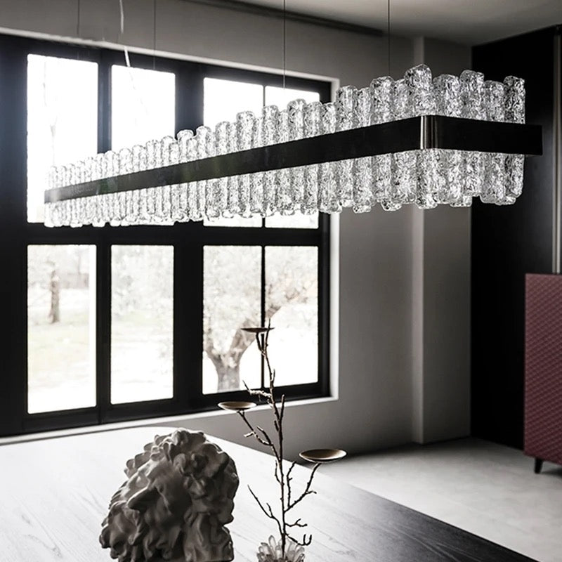 Modern Crystal Chandelier Home Living Room, Dining Room LED Lighting Gold Black Chandelier