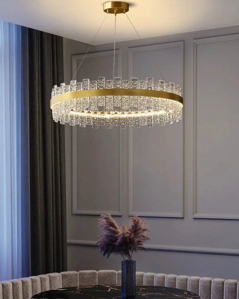 Modern Crystal Chandelier Home Living Room, Dining Room LED Lighting Gold Black Chandelier