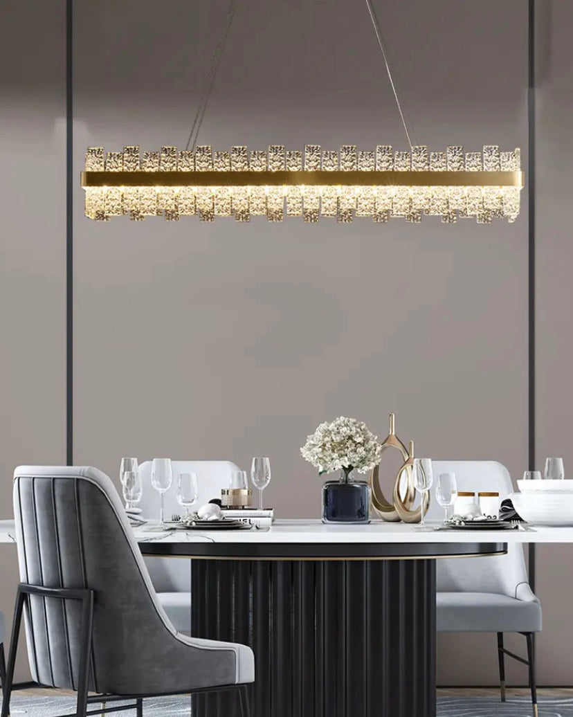 Modern Crystal Chandelier Home Living Room, Dining Room LED Lighting Gold Black Chandelier