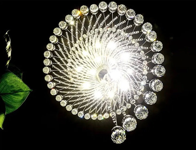 Luxury Spiral Tassels Crystal Staircase Ceiling Chandelier Home Decor Lobby Villa Hall Hanging Pendant Light