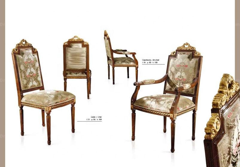 Dining Room Furniture Set English Baroque Design Luxury Solid Wood Dining Room Set