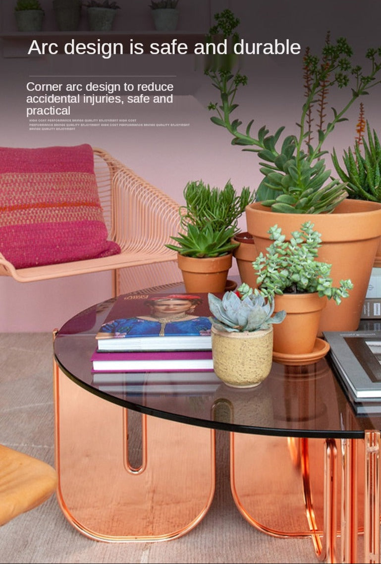 Coffee Table Creative Iridescent Acrylic Luxury Tisch Ghost Glass Couchtisch Round Tables