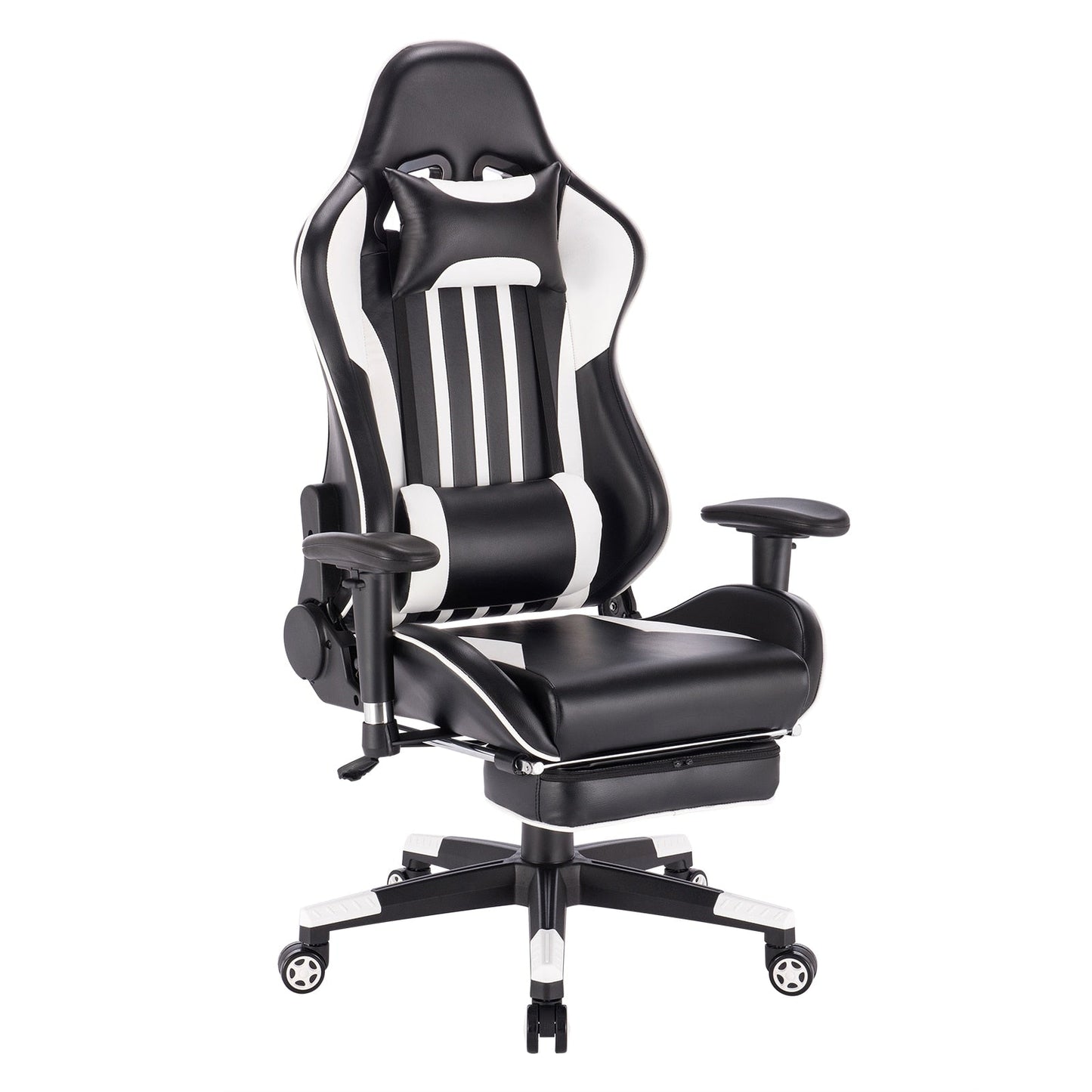 Gaming Chair Footrest Racing Swivel Desk Office Chair Headrest Ergonomic Computer Leather Chairs