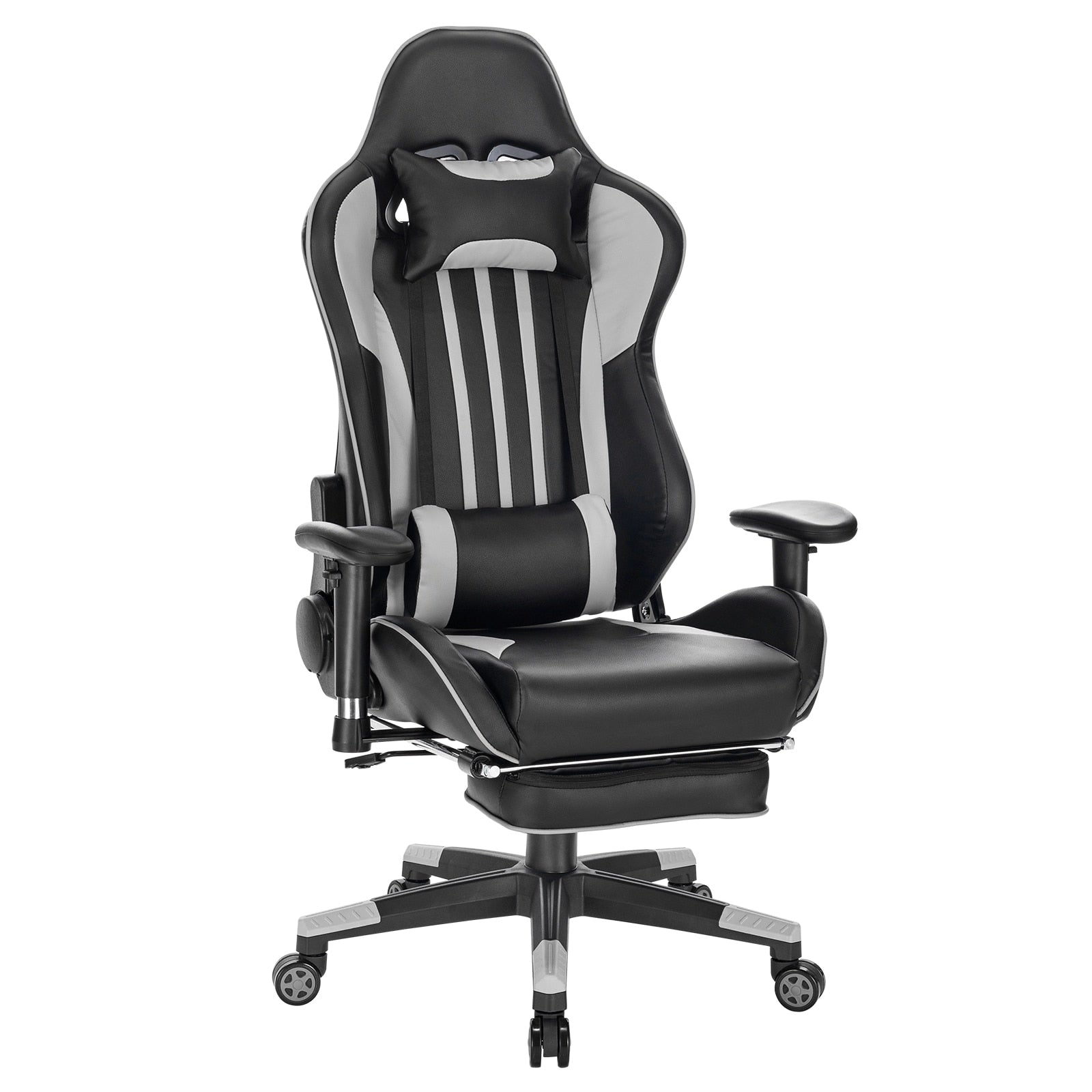 Gaming Chair Footrest Racing Swivel Desk Office Chair Headrest Ergonomic Computer Leather Chairs