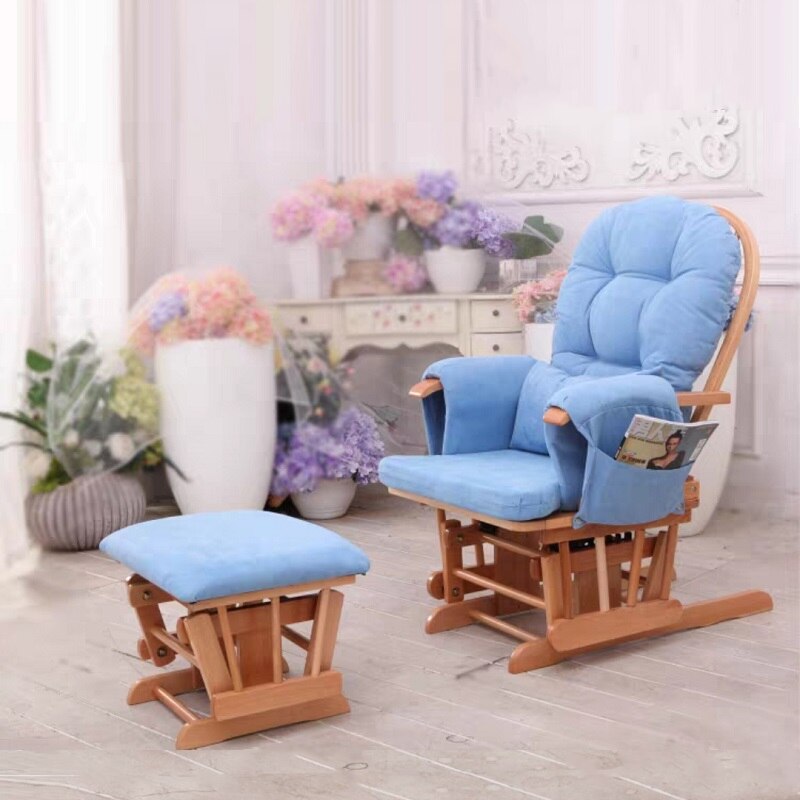 Rocking Chair Moden Designer Chaise Lounge Leather Leisure Wooden Schaukelstühl Wingchairs