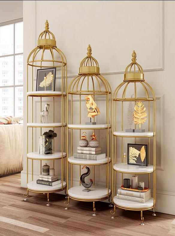 Storage Cabinets Living Room Nordic Racks Creative Bird Cage Shelf Flower Rack Book Schränke