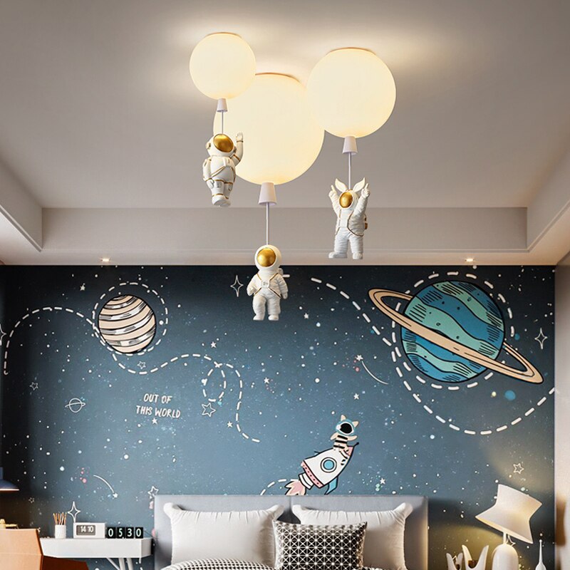 Children's Room Lighting Kids Room Ceiling Lamp Cartoon Space Lights