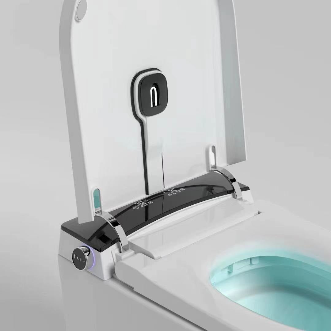 Bathroom Toilet P-trap Wall Hung Intelligent WC Elongated Remote Controlled Smart Bidet Toilette