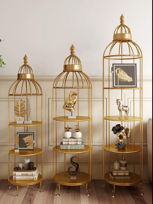 Storage Cabinets Living Room Nordic Racks Creative Bird Cage Shelf Flower Rack Book Schränke