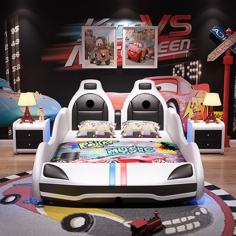 Kids Bed Boy Single Bed Teenager Children's Room Cartoon Car Bed