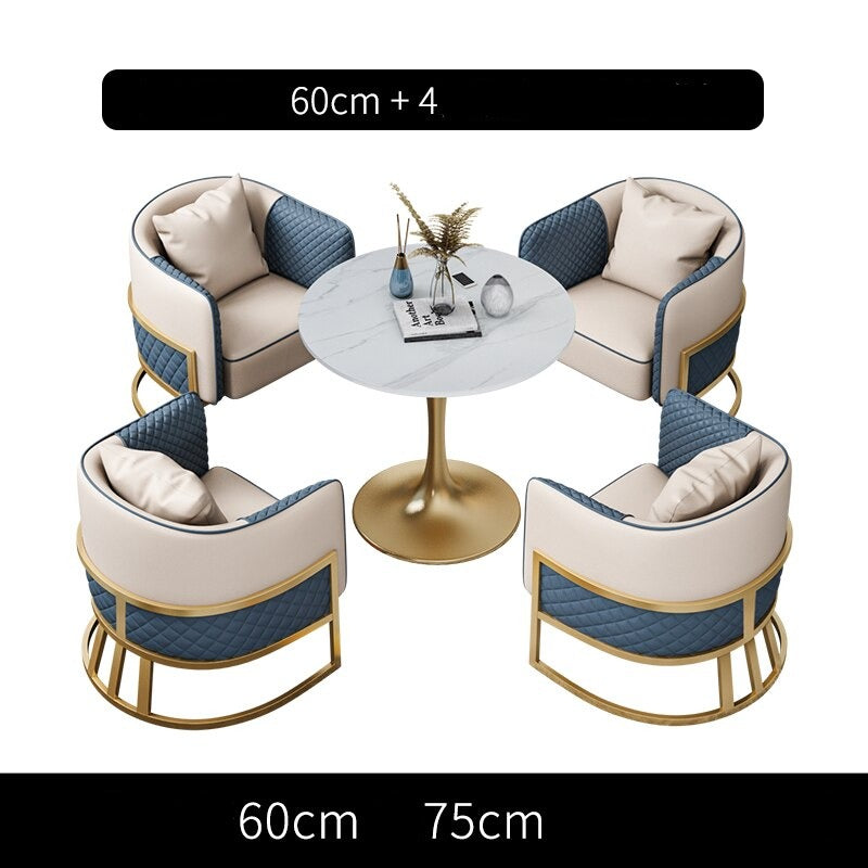 Sofa Sets Nordic Living Room Hotel Lobby Leisure Table Sets 