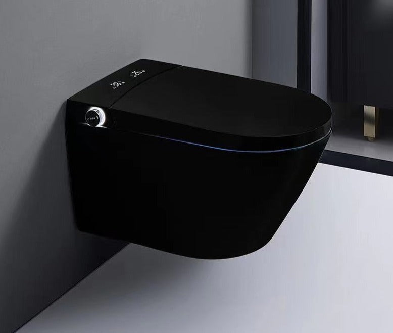 Bathroom Toilet P-trap Wall Hung Intelligent WC Elongated Remote Controlled Smart Bidet Toilette