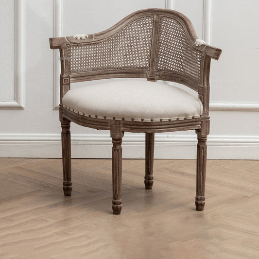 Dining Chair Antique Rattan Back Solid Wood Esszimmerstuhl Leisure Chairs