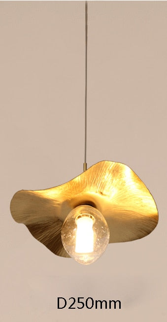 Pendant Light Nordic Modern Chandelier Lotus Copper Pendant Lights