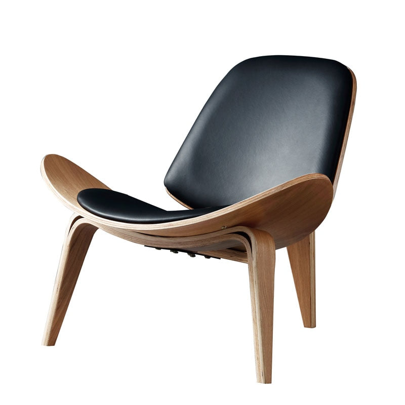 Panton Chair Three-Legged Shell Chair Ash Plywood Fabric Upholstery Furniture Modern Lounge Chair Replica