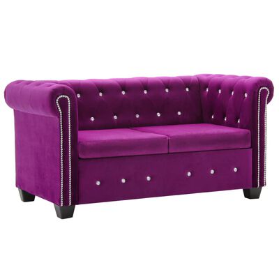 Sofa 2-seater 3-seater L-Shaped Chesterfield Velvet Wing Chair Sofas