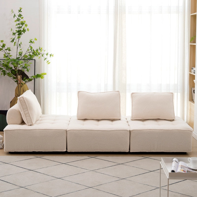 Couch Rice Sofa Living Room Single Lounger Simple Square Couches