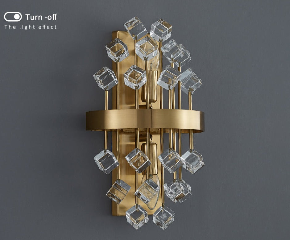 Wall Lamps Modern Gold Crystal Brushed Copper Wall Lights