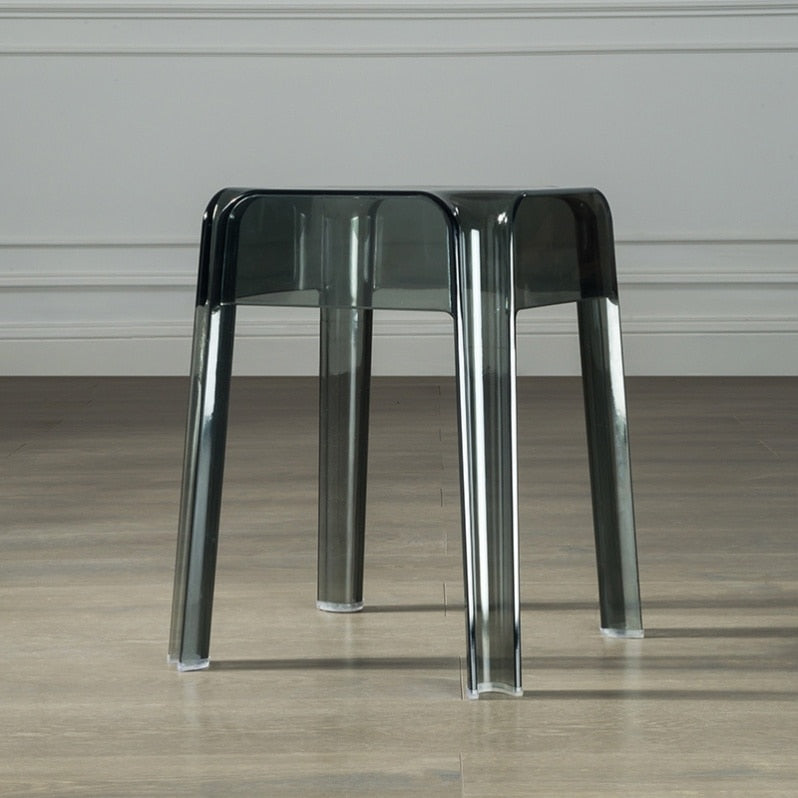 Ghost Chairs Nordic Bar Stools Square Creative Transparent Chair Crystal Acrylic Stool