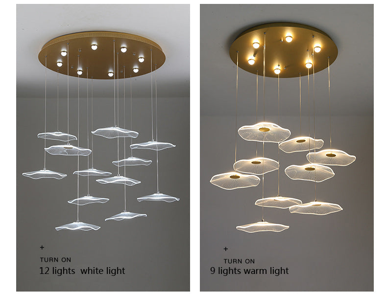 Pendant Light Bubble LED Lotus Leaf LED Lights Acrylic Hanginglamp