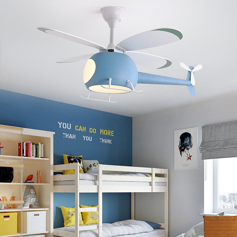 Children's Room Lighting Modern Led Pendant Light Kids Room Aircraftfan Light