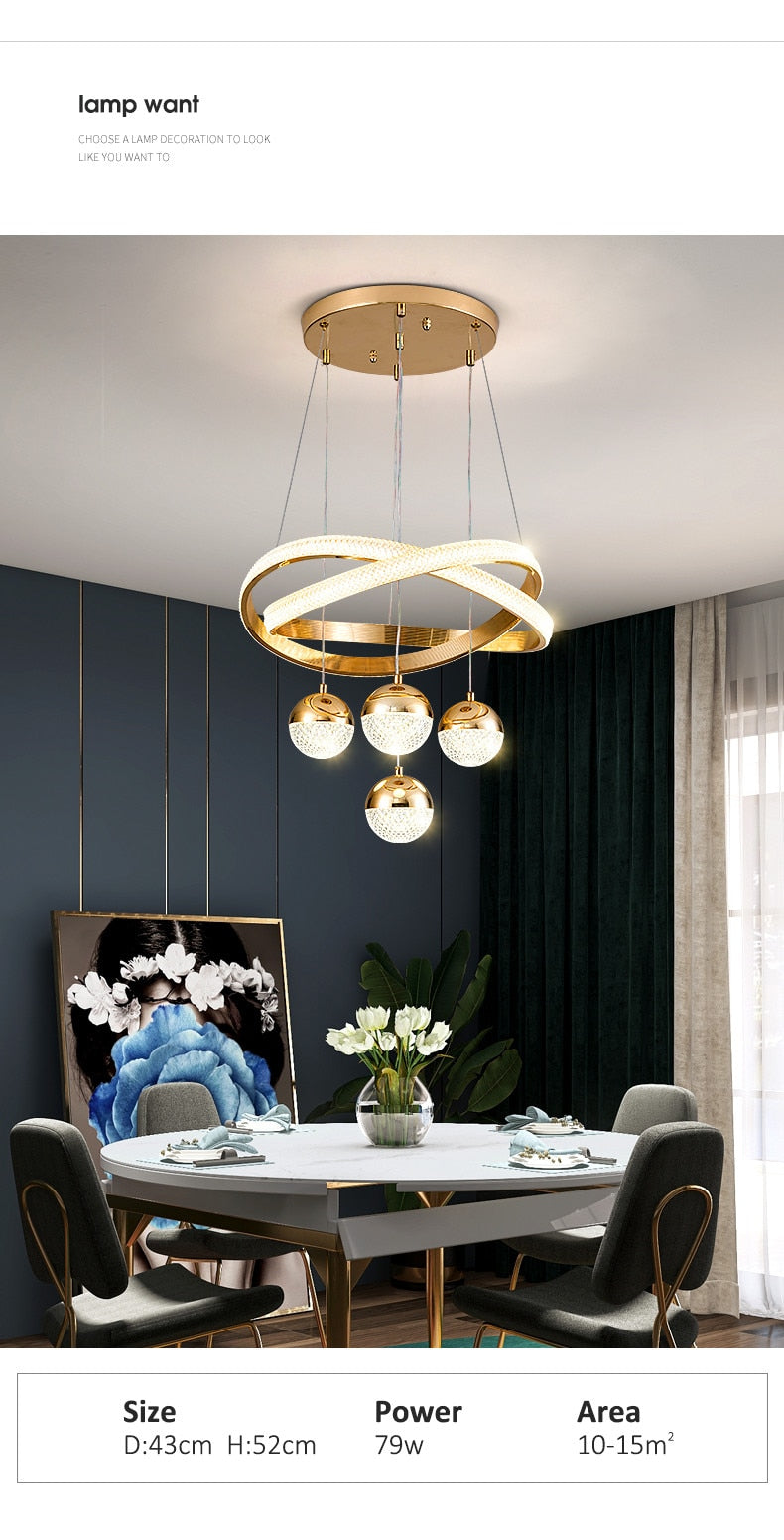 Chandelier Minimalist Art Three Head Nordic Dining Room Lamp Chandeliers