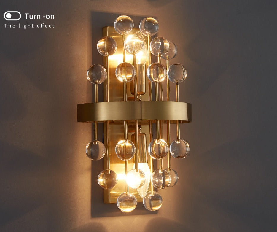 Wall Lamps Modern Gold Crystal Brushed Copper Wall Lights