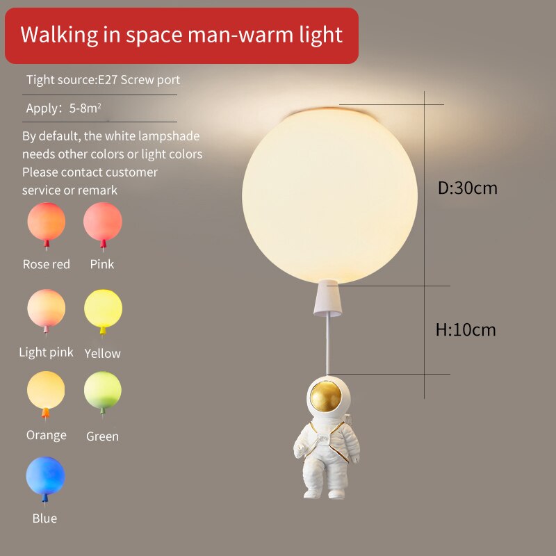 Children's Room Lighting Kids Room Ceiling Lamp Cartoon Space Lights