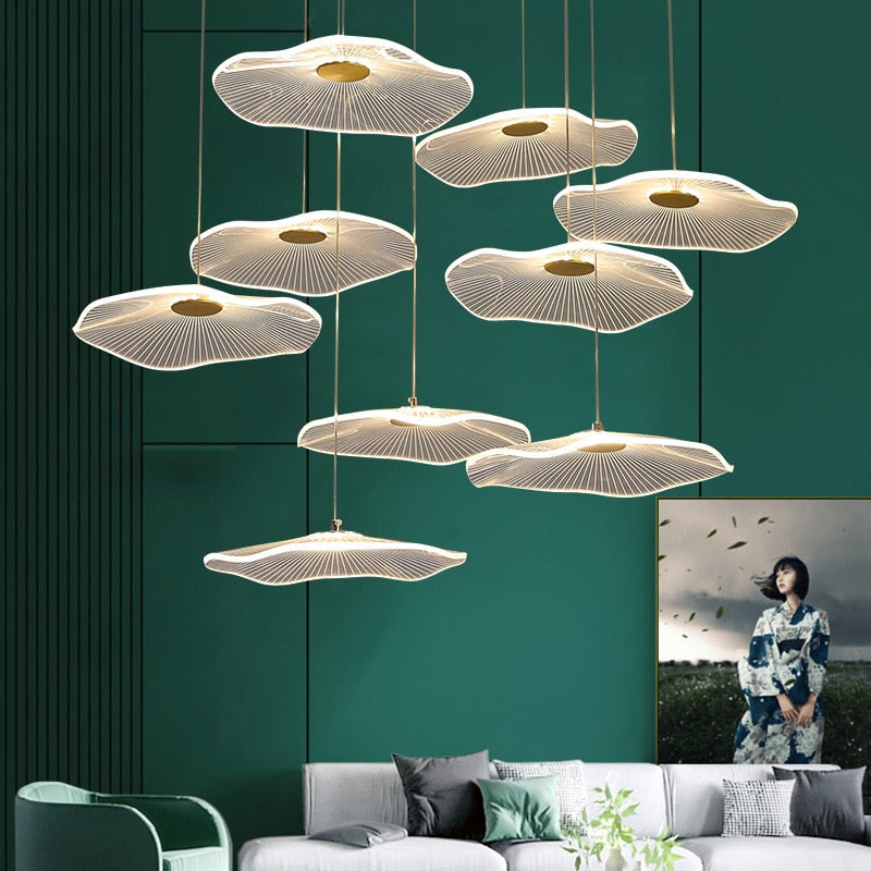 Pendant Light Bubble LED Lotus Leaf LED Lights Acrylic Hanginglamp