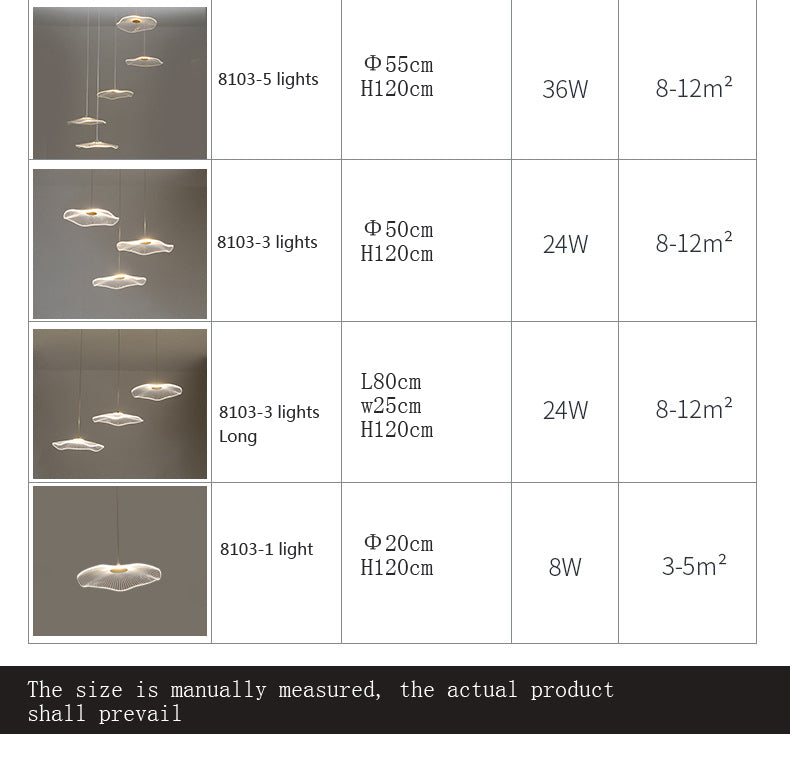 Pendant Light Bubble LED Lotus Leaf LED Lights Acrylic Hanginglamp