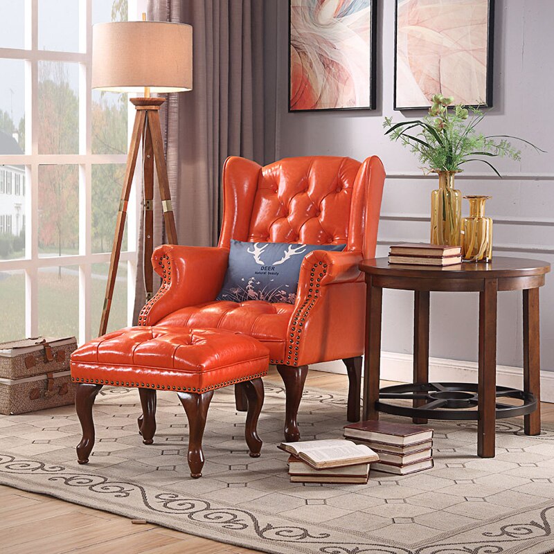 Chesterfield Chair Leather Home Furniture Tiger Chair Living Room High Back Armchair Chesterfield Chairs