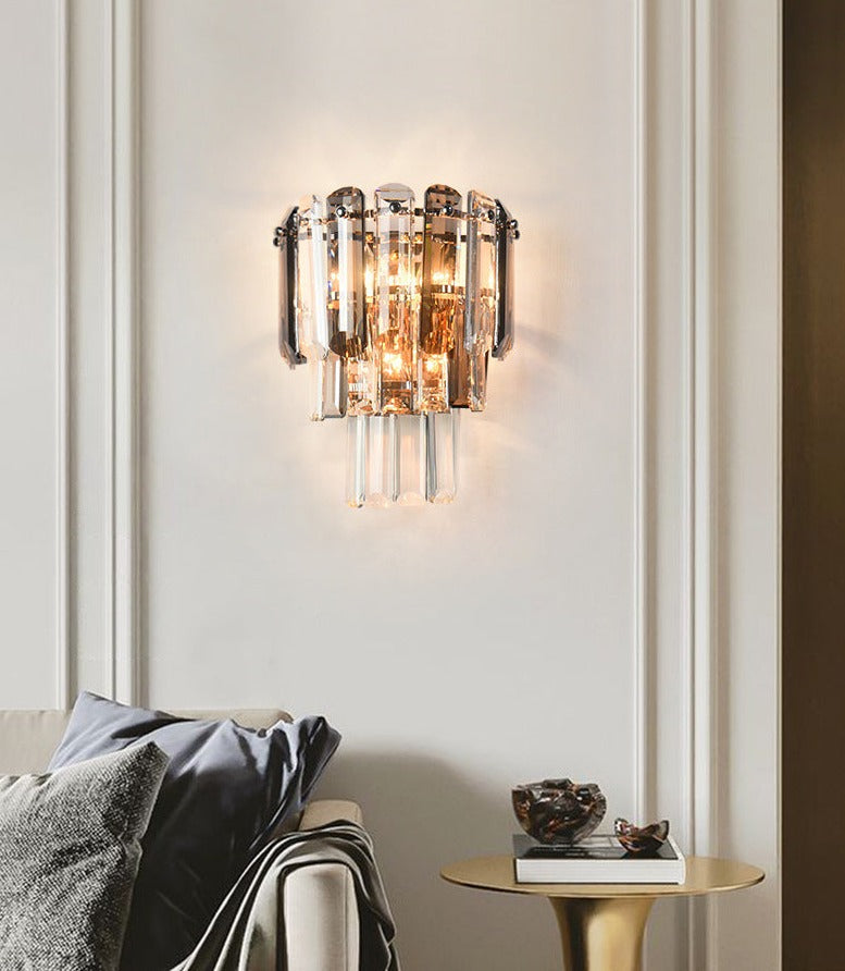 Wall Lamps Modern Minimalist Style Crystal Bedside Corridor Wall Lights