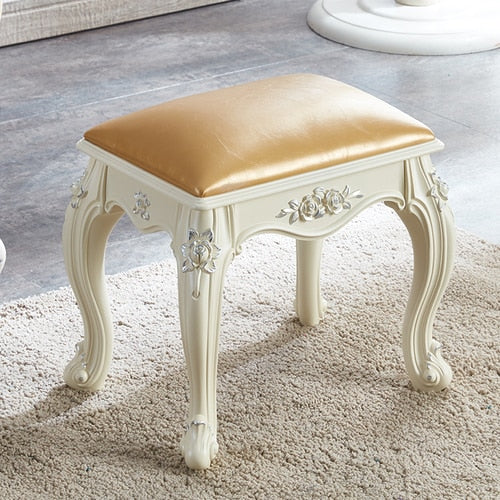 Stools European Style Living Room Hocker Small Square Soft Ottomans Stools Chairs