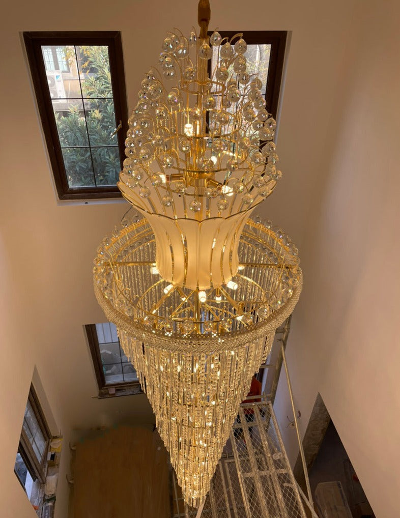 Chandelier Gold Imperial Crystal Hanging Pendant Lamp European Lighting Chandeliers