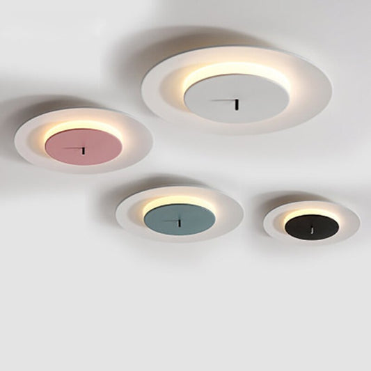 Children's Room Lighting Modern Led Round Creative Macaron Nordic Flying Saucer Ceiling Lights