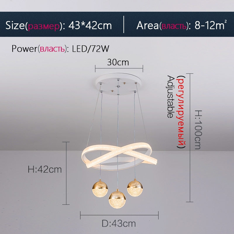 Chandelier Minimalist Art Three Head Nordic Dining Room Lamp Chandeliers