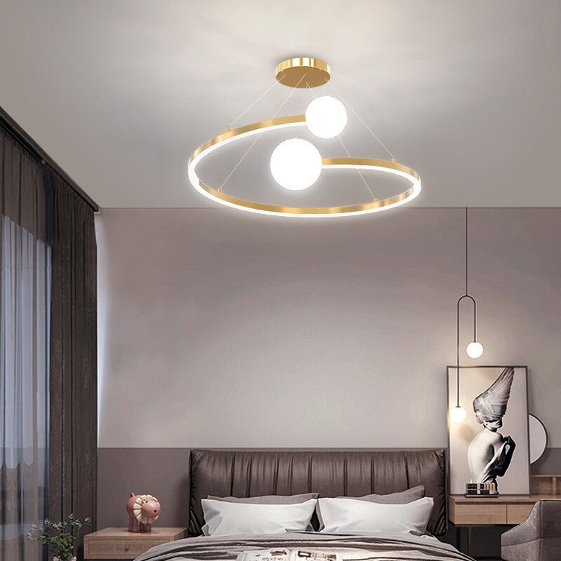 Ceiling Light Nordic Led Ball Ring Curve Hallway Modern Ceiling Lights