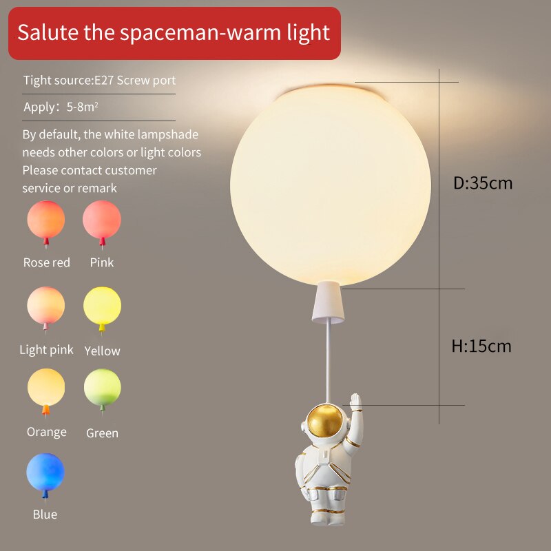 Children's Room Lighting Kids Room Ceiling Lamp Cartoon Space Lights