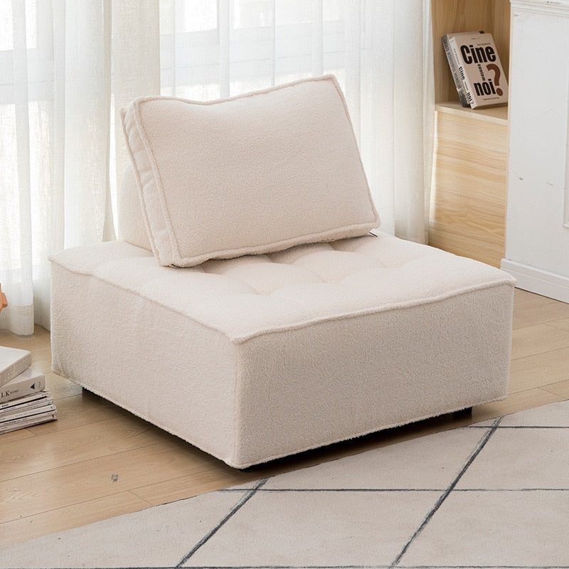 Couch Rice Sofa Living Room Single Lounger Simple Square Couches