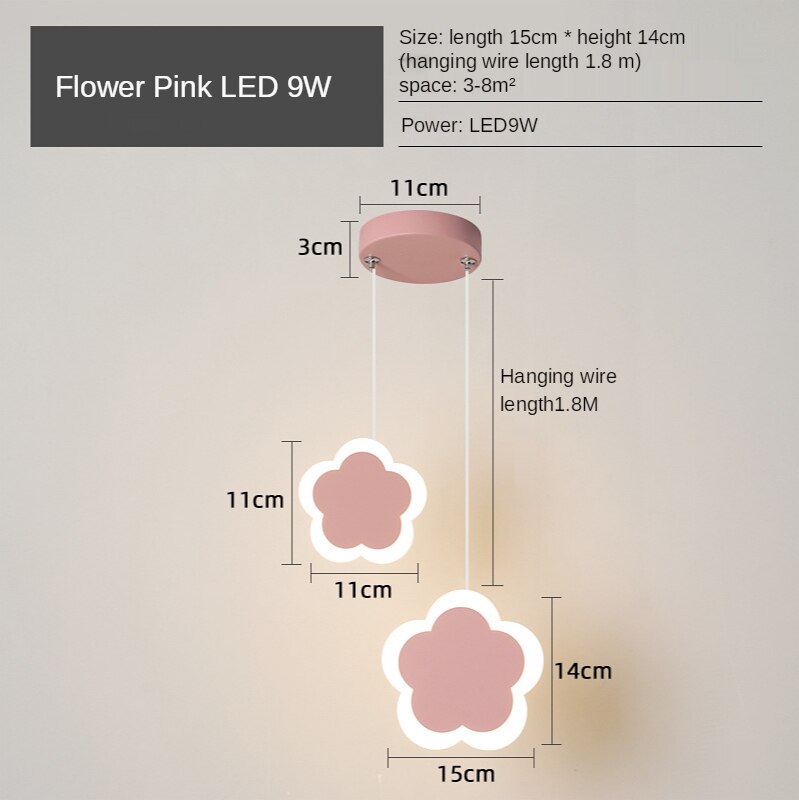  Modern LED Butterfly Flower Shape Room Hanging Pendant Lights