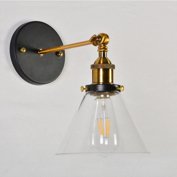 Wall Lamps Mounted Vintage Glass Loft Retro Wall Lights