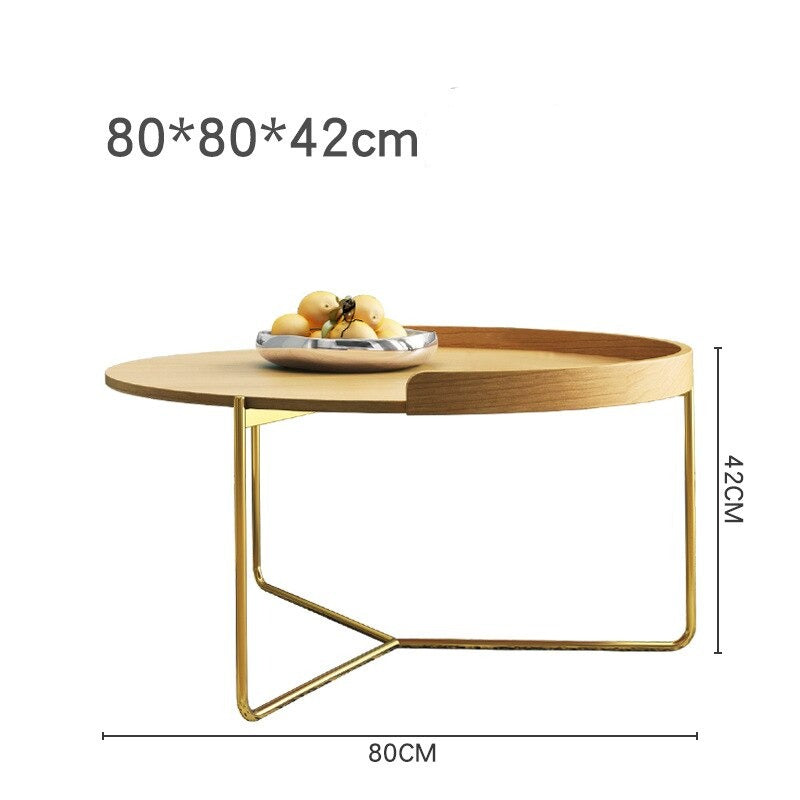 Coffee Table Nordic Solid Wood Couchtisch Luxury Wrought Iron Round Tisch Small Drawer Tables