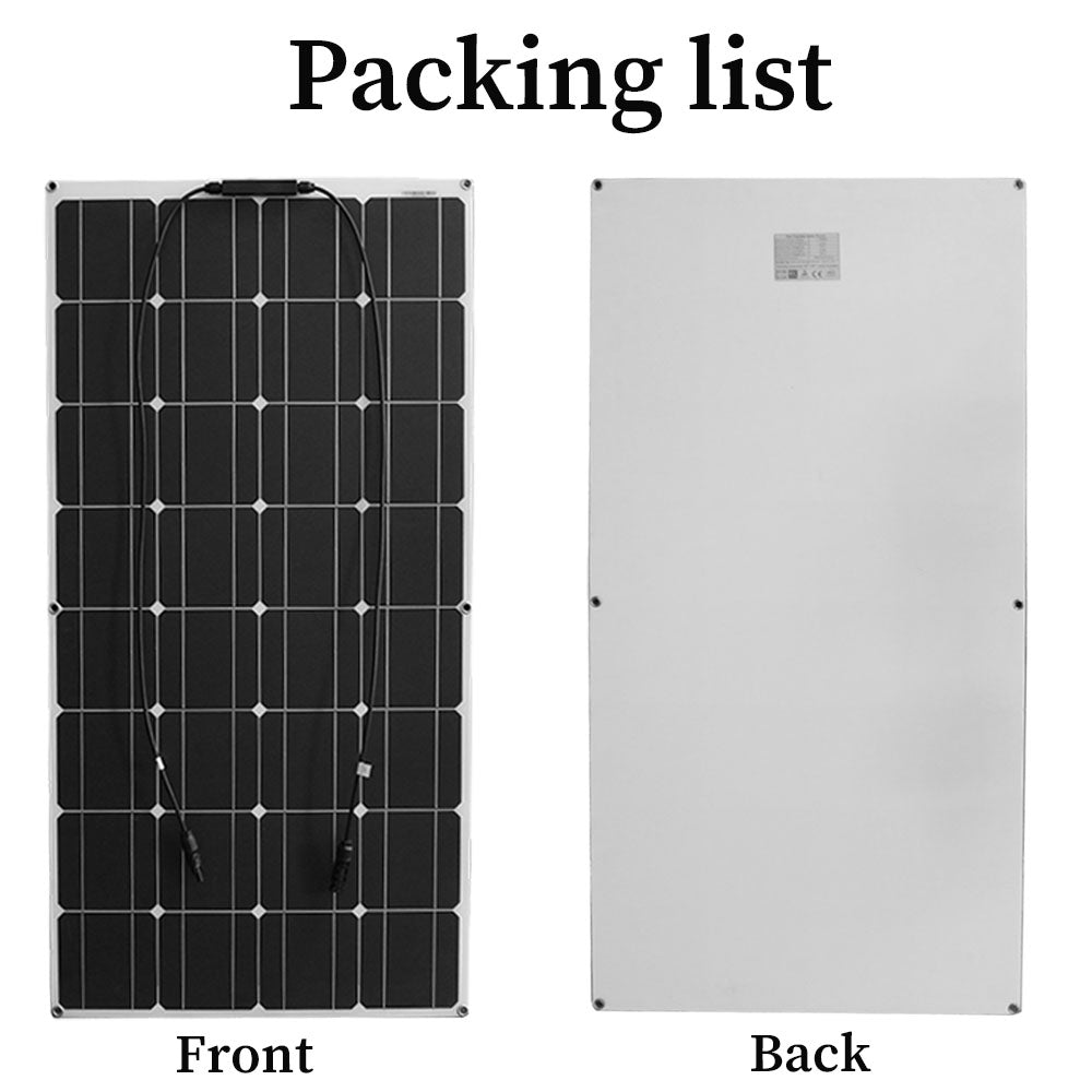 Solar Panel Complete Energy Kit Photovoltaic Flexible Set Battery Motorhome Charger