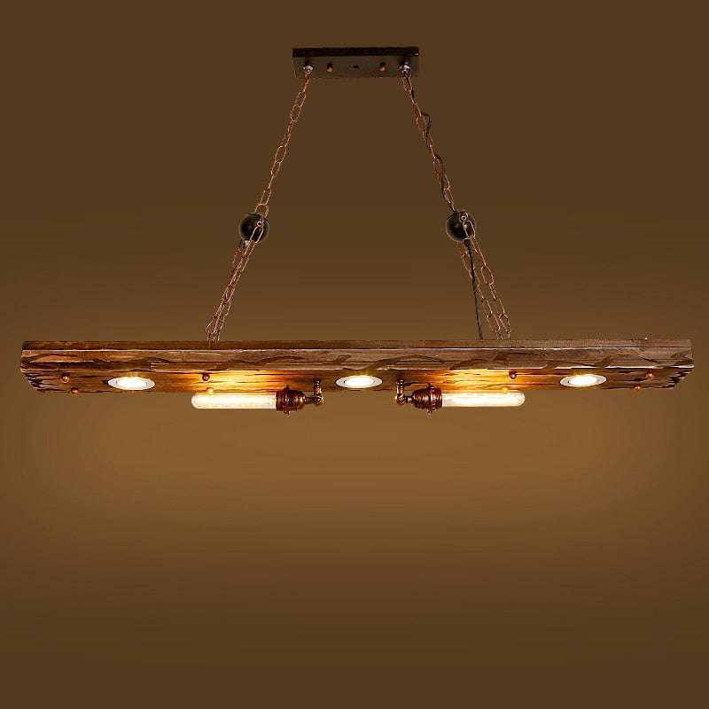 Pendant Light Loft Retro Solid Wood E27 Edison Bulb Wood Pendant Lights