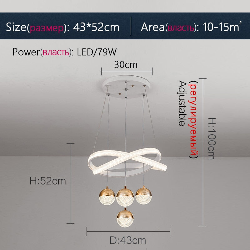 Chandelier Minimalist Art Three Head Nordic Dining Room Lamp Chandeliers