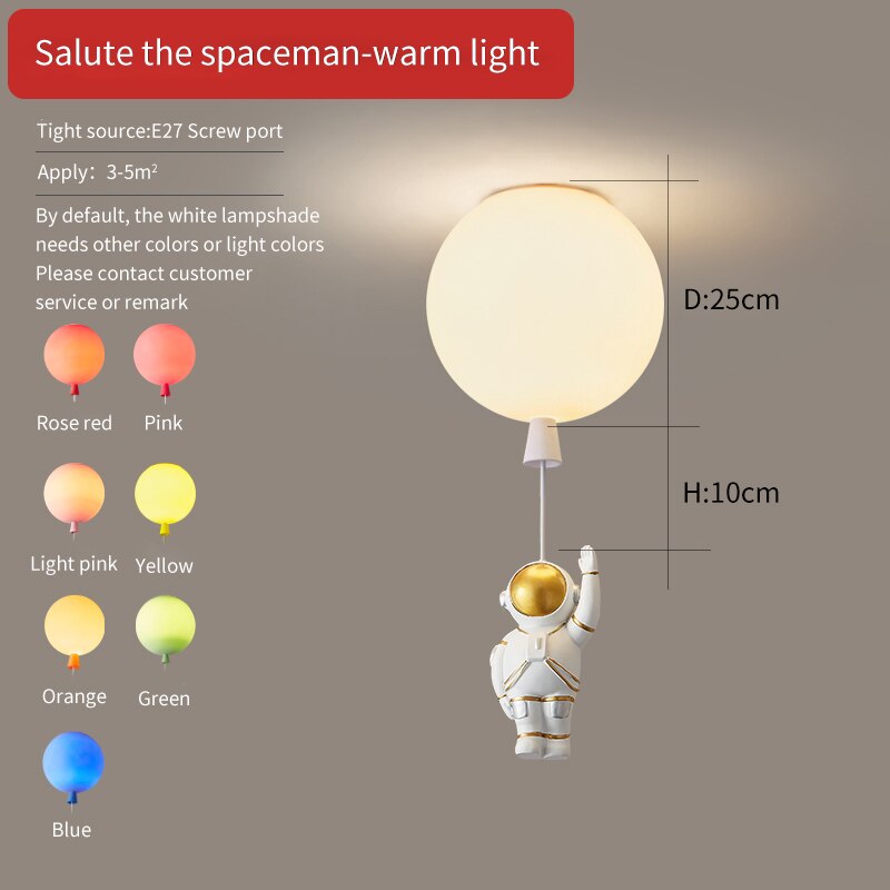 Children's Room Lighting Kids Room Ceiling Lamp Cartoon Space Lights