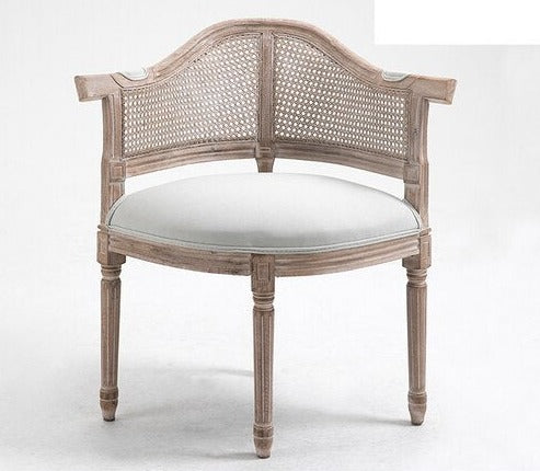 Dining Chair Antique Rattan Back Solid Wood Esszimmerstuhl Leisure Chairs