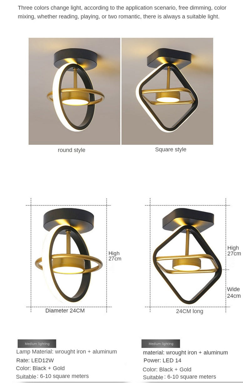 Ceiling Light Modern Nordic Lighting Fixtures Front Porch Corridor Entrance Ceiling Lights