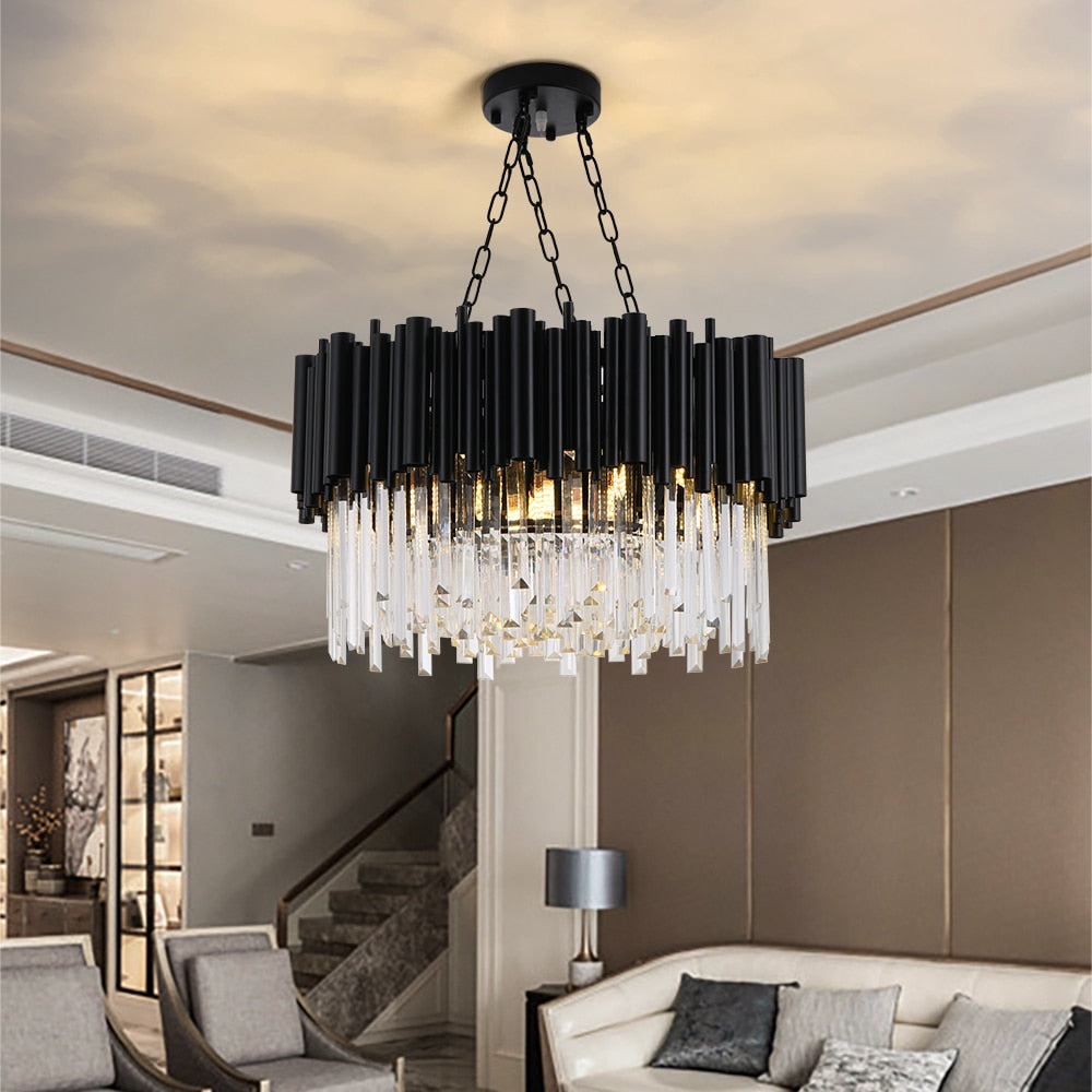 Pendant Light Luxury Round Crystal Light Led Cristal Light Fixtures Leuchter